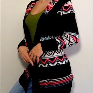 Black Pattern Cardigan